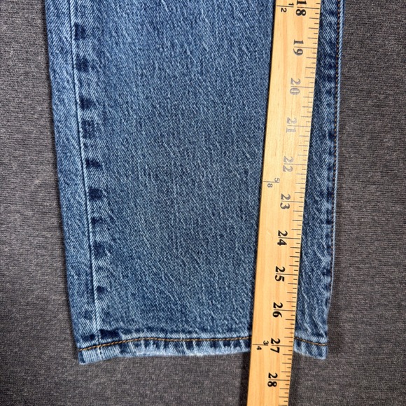 Levi's Wedgie Straight Jeans Women 28 Blue High Rise Button Fly Denim Boho Mom - Picture 9 of 10